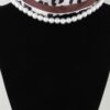 Scarf Beaded Choker Necklace - Geometric Scarf Accent