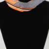 Scarf Beaded Choker Necklace - Geometric Scarf Accent