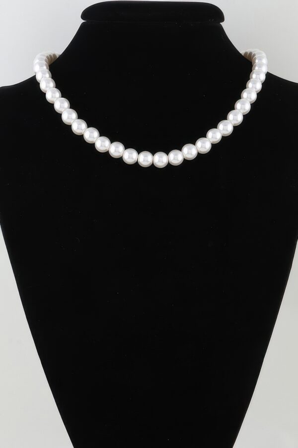 Scarf Beaded Choker Necklace - Geometric Scarf Accent