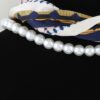 Scarf Beaded Choker Necklace - Geometric Scarf Accent