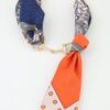 Patterned Scarf Wrap Necklace with Toggle Clasp