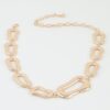 Abstract Open-Link Choker Necklace with Oversized Center