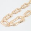 Abstract Open-Link Choker Necklace with Oversized Center