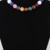 Multicolor Beaded Statement Necklace – Marbled & Translucent