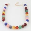 Multicolor Beaded Statement Necklace - Marbled & Translucent