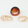 3-Piece Polished Marble-Inspired Ring Set
