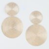 Engraved Weave Double-Disc Earrings – Polished