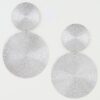 Engraved Weave Double-Disc Earrings - Polished
