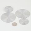 Engraved Weave Double-Disc Earrings - Polished