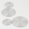 Engraved Weave Double-Disc Earrings - Polished