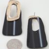 Modern Retro Streak Earrings - Textured Metal Trapezoid