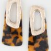 Modern Retro Streak Earrings - Textured Metal Trapezoid