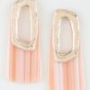 Modern Retro Streak Earrings - Textured Metal Trapezoid
