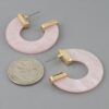 Marble Open Hoop Earrings – Wide C-Shaped Hoops