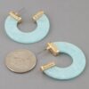 Marble Open Hoop Earrings - Wide C-Shaped Hoops