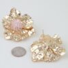 Hammered Crystal Flower Statement Earrings