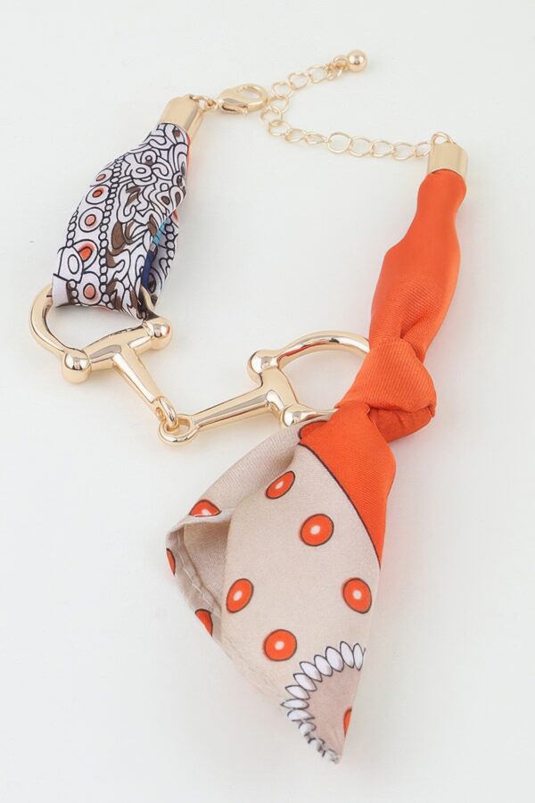 Scarf Wrap Toggle Chain Bracelet - Horsebit Accent