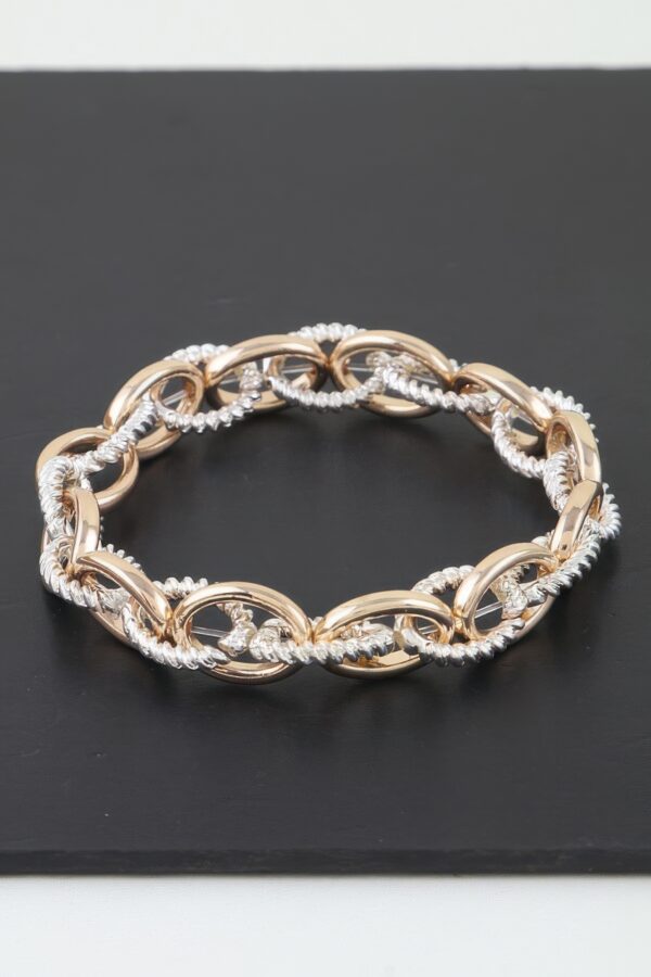 Intertwined Twisted Chain Bracelet - Layered Texture