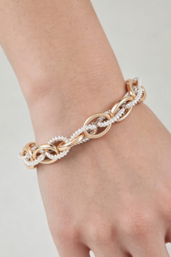 Intertwined Twisted Chain Bracelet - Layered Texture