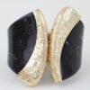 Abstract Stone Pillar Cuff Bracelet – Sculptural Marble Accent
