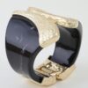 Abstract Stone Pillar Cuff Bracelet - Sculptural Marble Accent