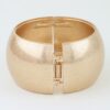 Lightweight Brushed Matte Wide Dome Cuff Bracelet