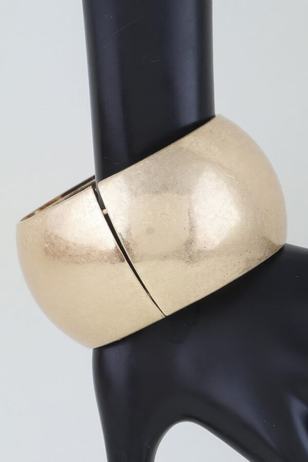 Lightweight Brushed Matte Wide Dome Cuff Bracelet