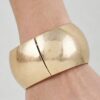 Lightweight Brushed Matte Wide Dome Cuff Bracelet