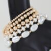 Layered Beaded Bracelet with Polished Stone Accents