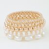 Layered Beaded Bracelet with Polished Stone Accents