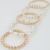 Layered Beaded Bracelet with Polished Stone Accents