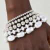 Layered Beaded Bracelet with Polished Stone Accents