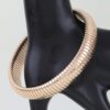 Polished Snake Chain Bangle – Ribbed Slip-On Bracelet