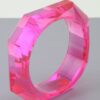 Geometric Crystal Cuff Bracelet - Sculptural Polished Finish
