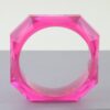 Geometric Crystal Cuff Bracelet - Sculptural Polished Finish