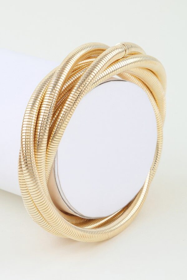 Multi-Strand Tangled Tube Chain Bracelet