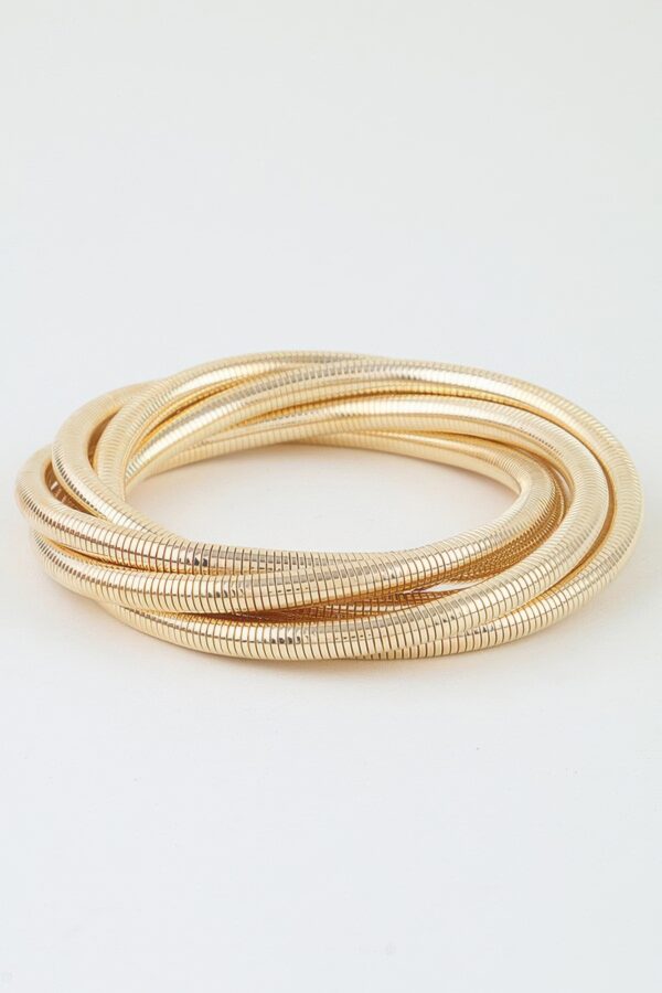 Multi-Strand Tangled Tube Chain Bracelet