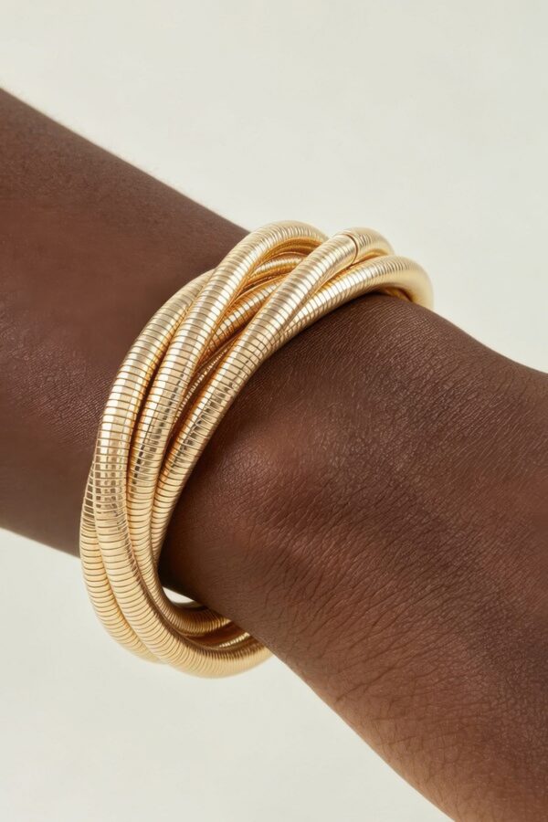 Multi-Strand Tangled Tube Chain Bracelet