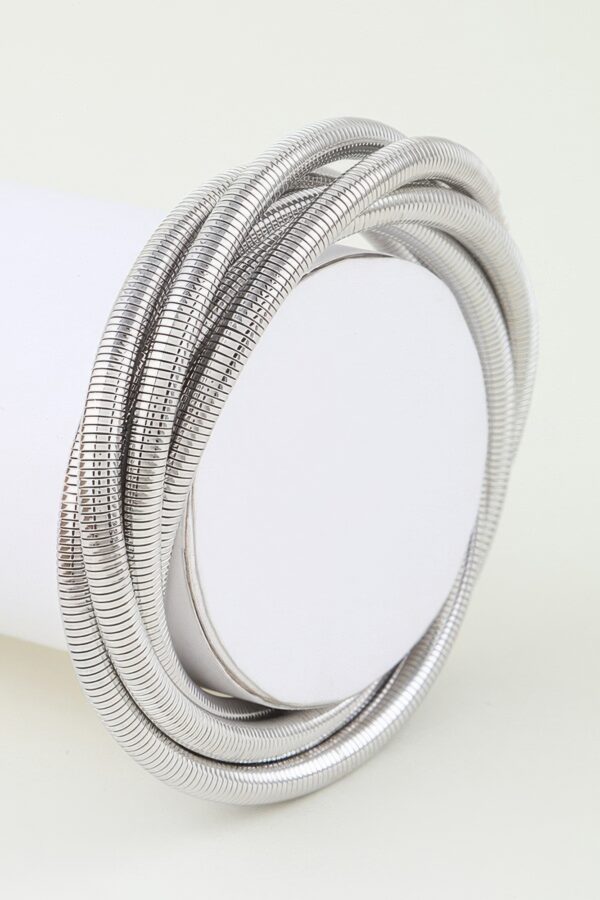Multi-Strand Tangled Tube Chain Bracelet
