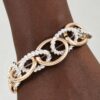 Twisted Link Chain Bracelet - Multi-Texture Oval Links