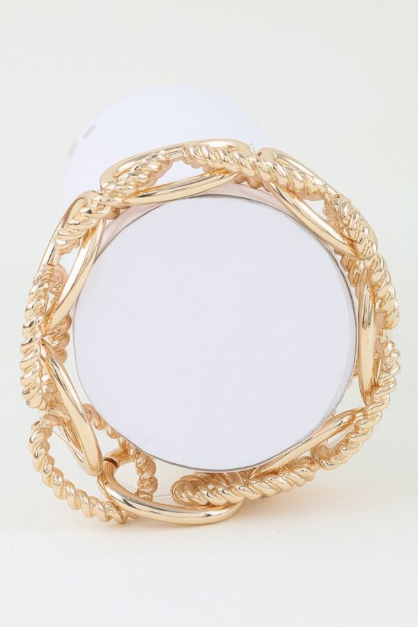 Twisted Link Chain Bracelet - Multi-Texture Oval Links