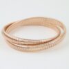 Intertwined Snake Chain Bangle Bracelet - Ribbed Polished Finish