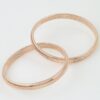 Intertwined Snake Chain Bangle Bracelet - Ribbed Polished Finish