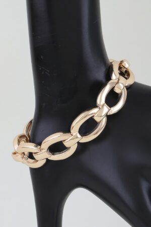 Polished Oval Link Chain Bracelet – High-Shine