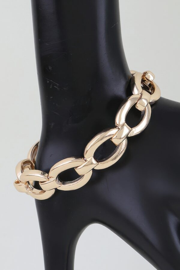 Polished Oval Link Chain Bracelet – High-Shine