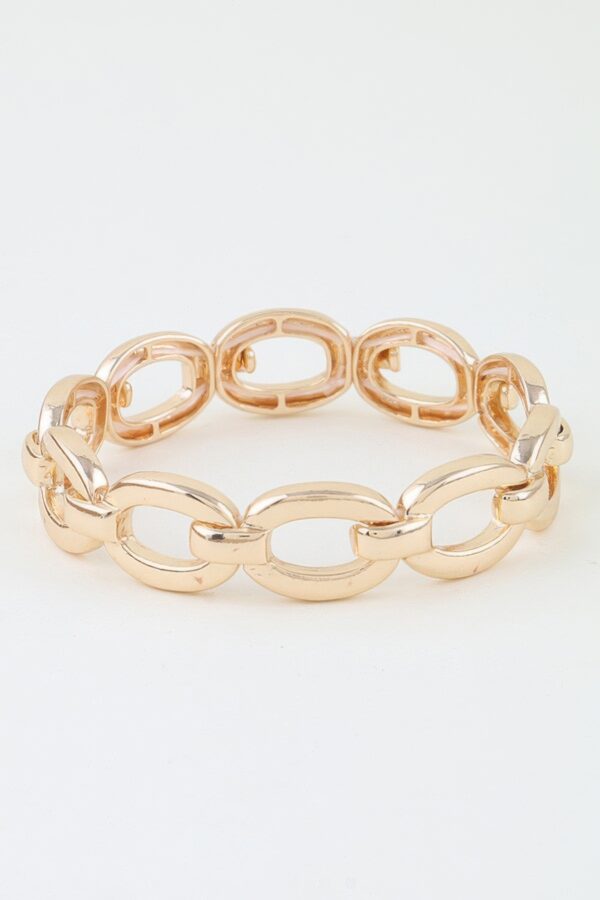 Polished Oval Link Chain Bracelet - High-Shine