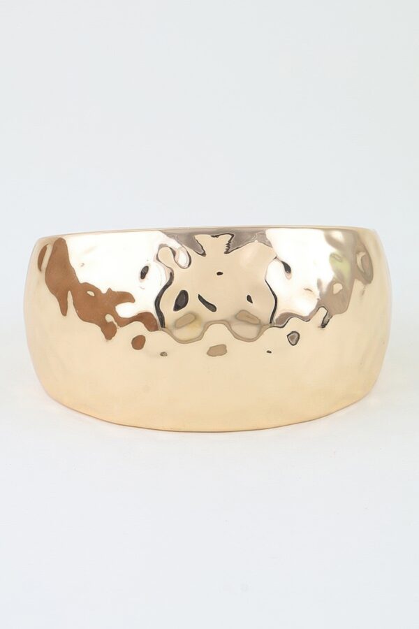 Hammered Dome Wide Cuff Bracelet