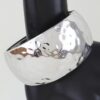 Hammered Dome Wide Cuff Bracelet
