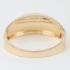 Hammered Leaf-Clasp Wide Cuff Bracelet