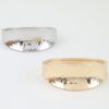 Hammered Leaf-Clasp Wide Cuff Bracelet